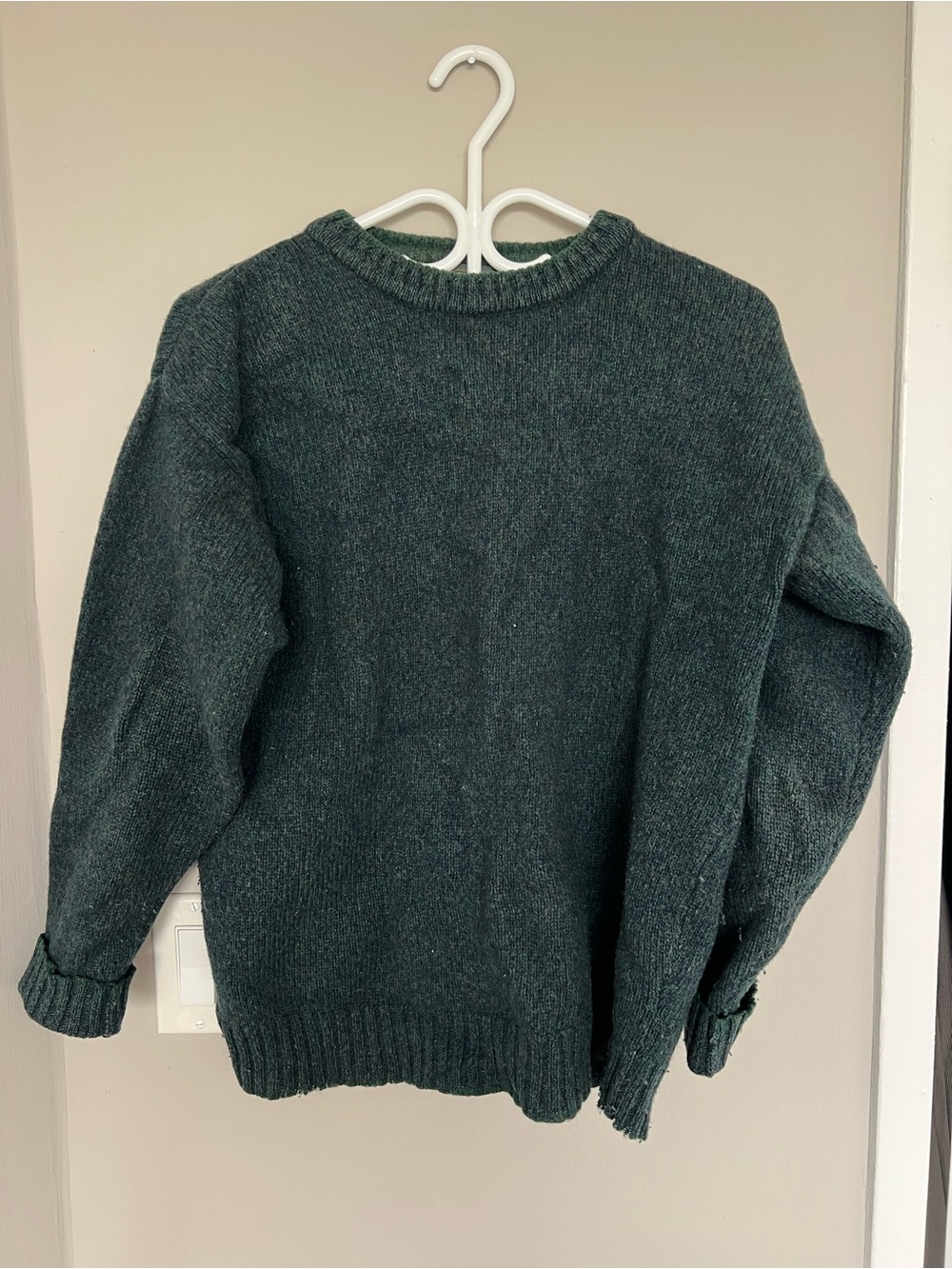Woolrich Crewneck Knit Sweater in Forest Green